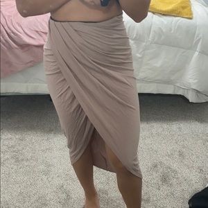 Asymmetrical midi skirt, Charlotte Russe